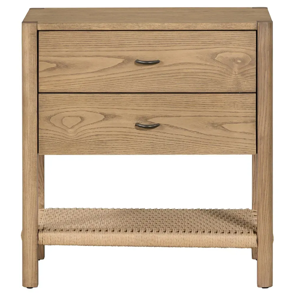 Nygel Rustic Lodge Nightstand - Brown, Wood image