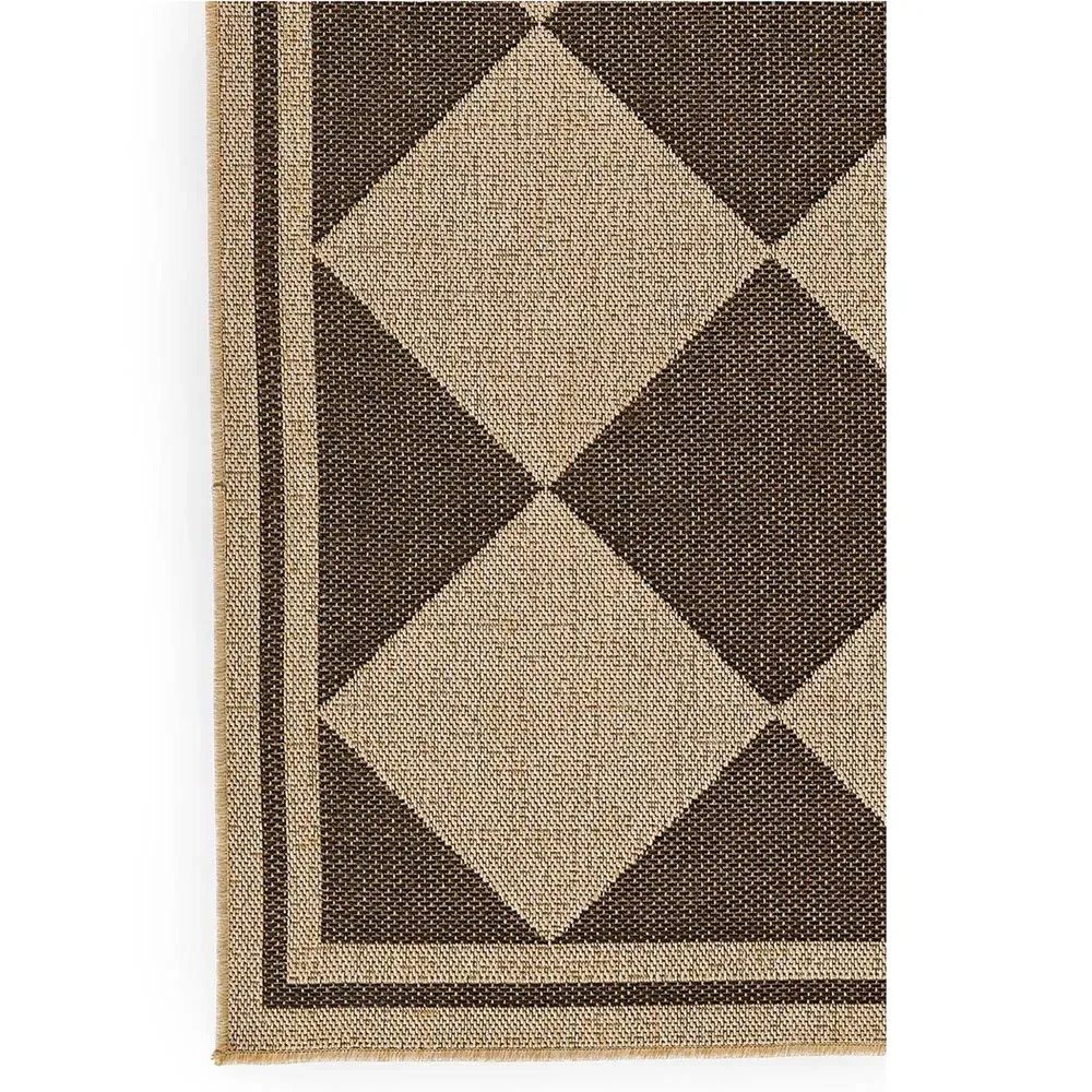 Nyla Diamond Patterned Indoor Outdoor Rug - Black, Polypropylene