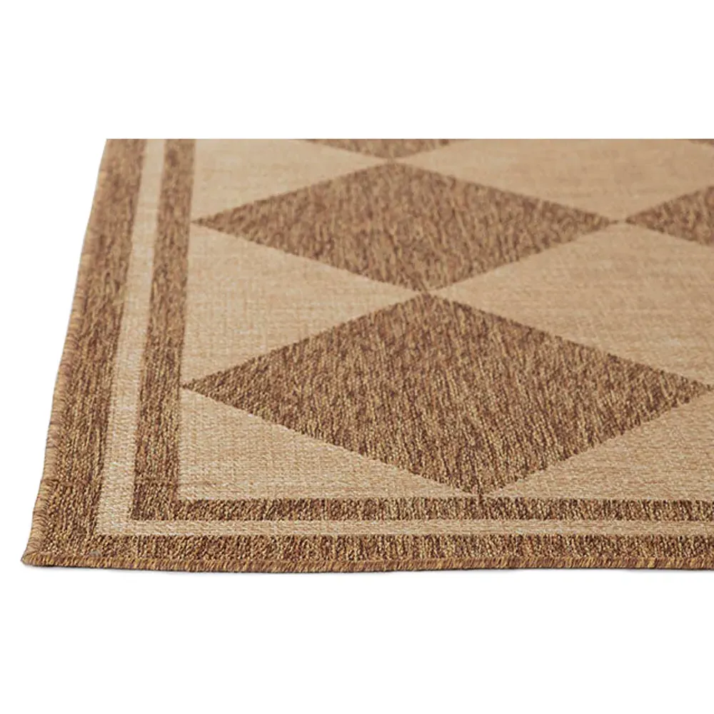 Nyla Diamond Patterned Indoor Outdoor Rug - Natural, Polypropylene