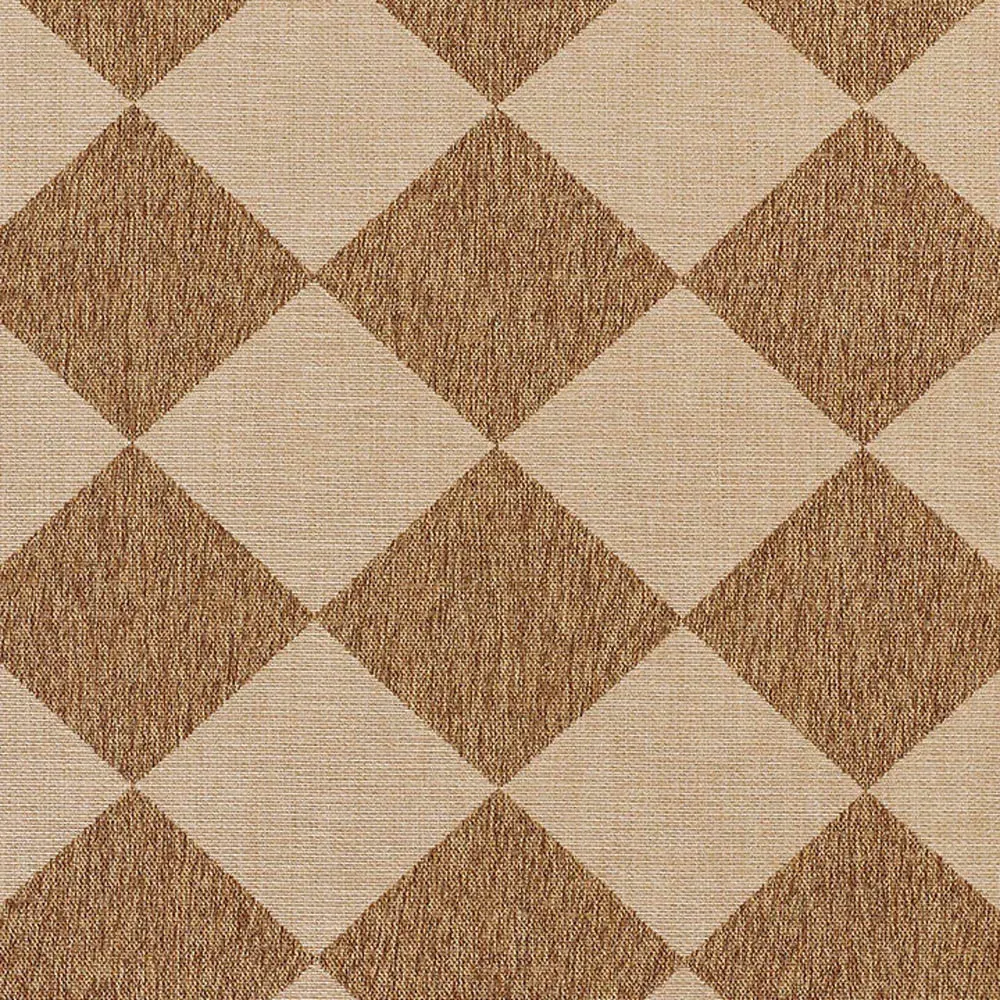 Nyla Diamond Patterned Runner Rug - Natural