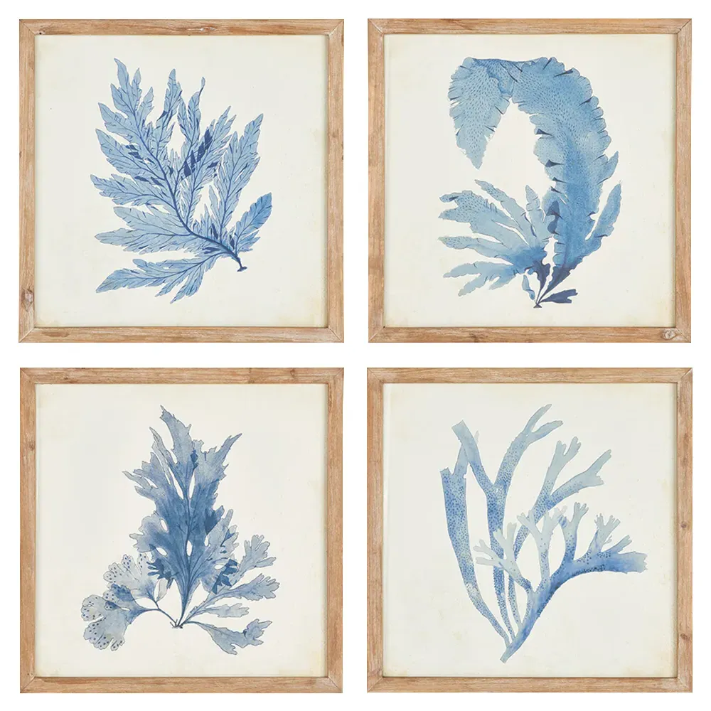 Nyla Floral & Botanical Frame Painting Set - Brown