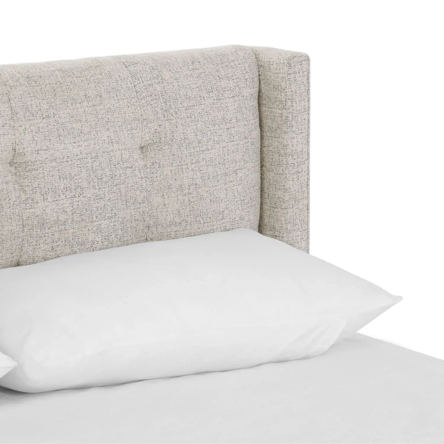 Nyla Queen Size Tufted Platform Bed - Light Grey, Iron