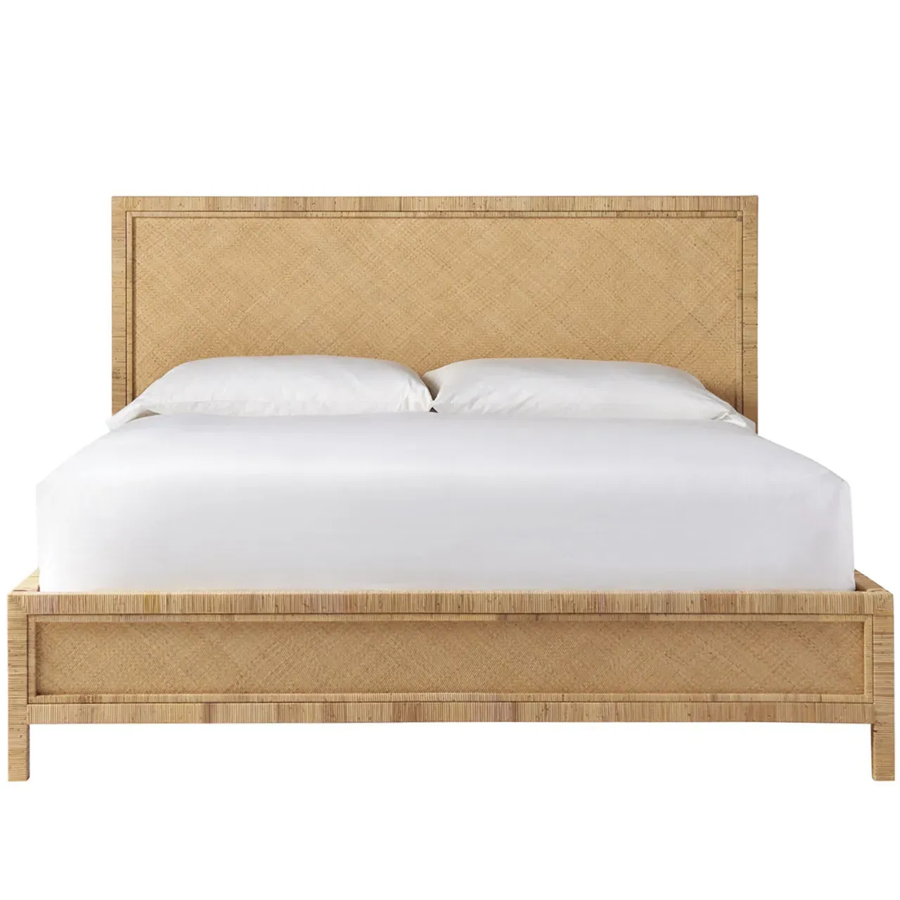 Nylah King Size Bed Frame - Brown, Rattan