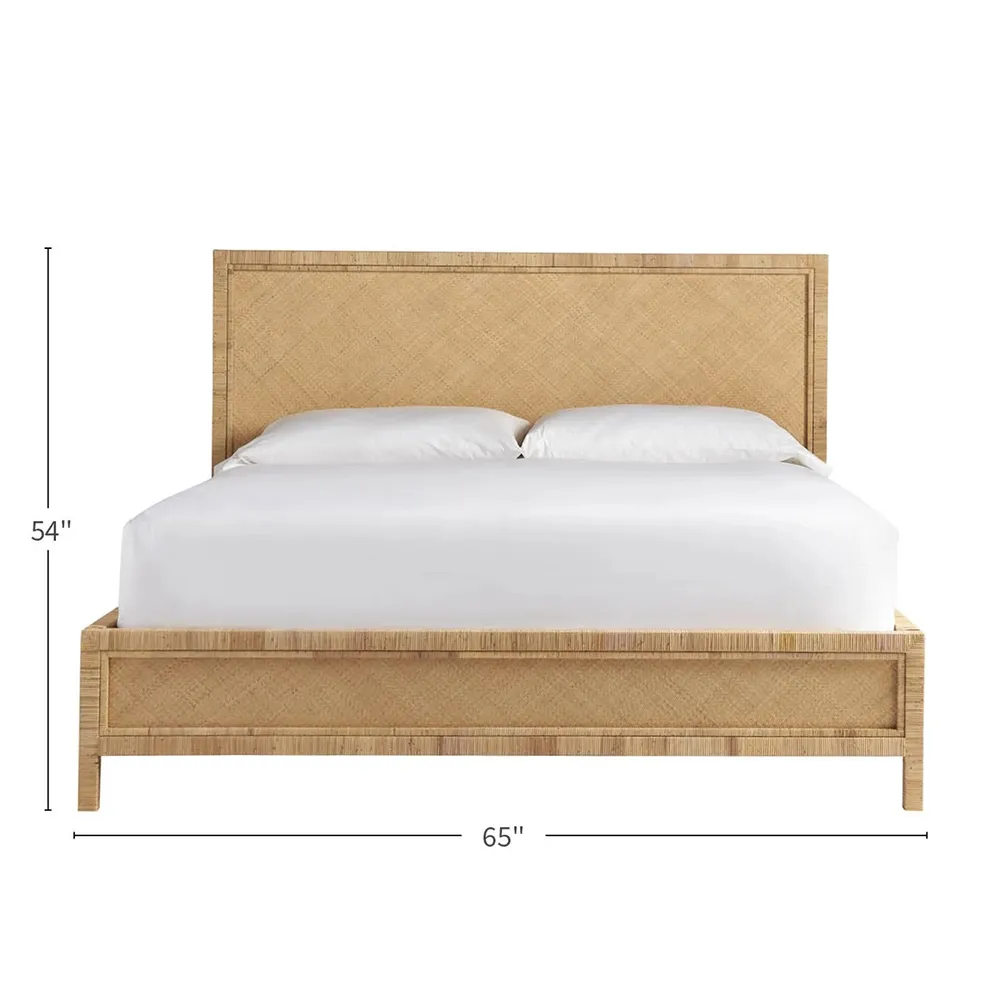 Nylah Queen Size Bed Frame - Brown, Rattan