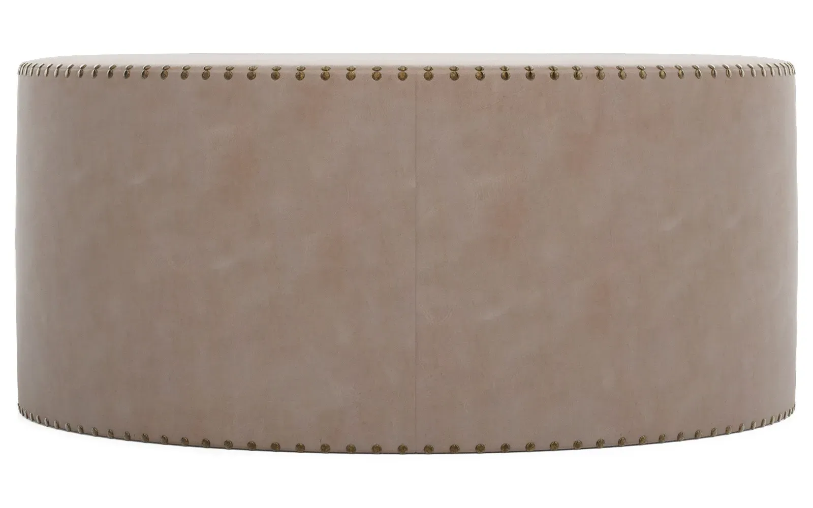 Nylah Square Leather Ottoman - Clay