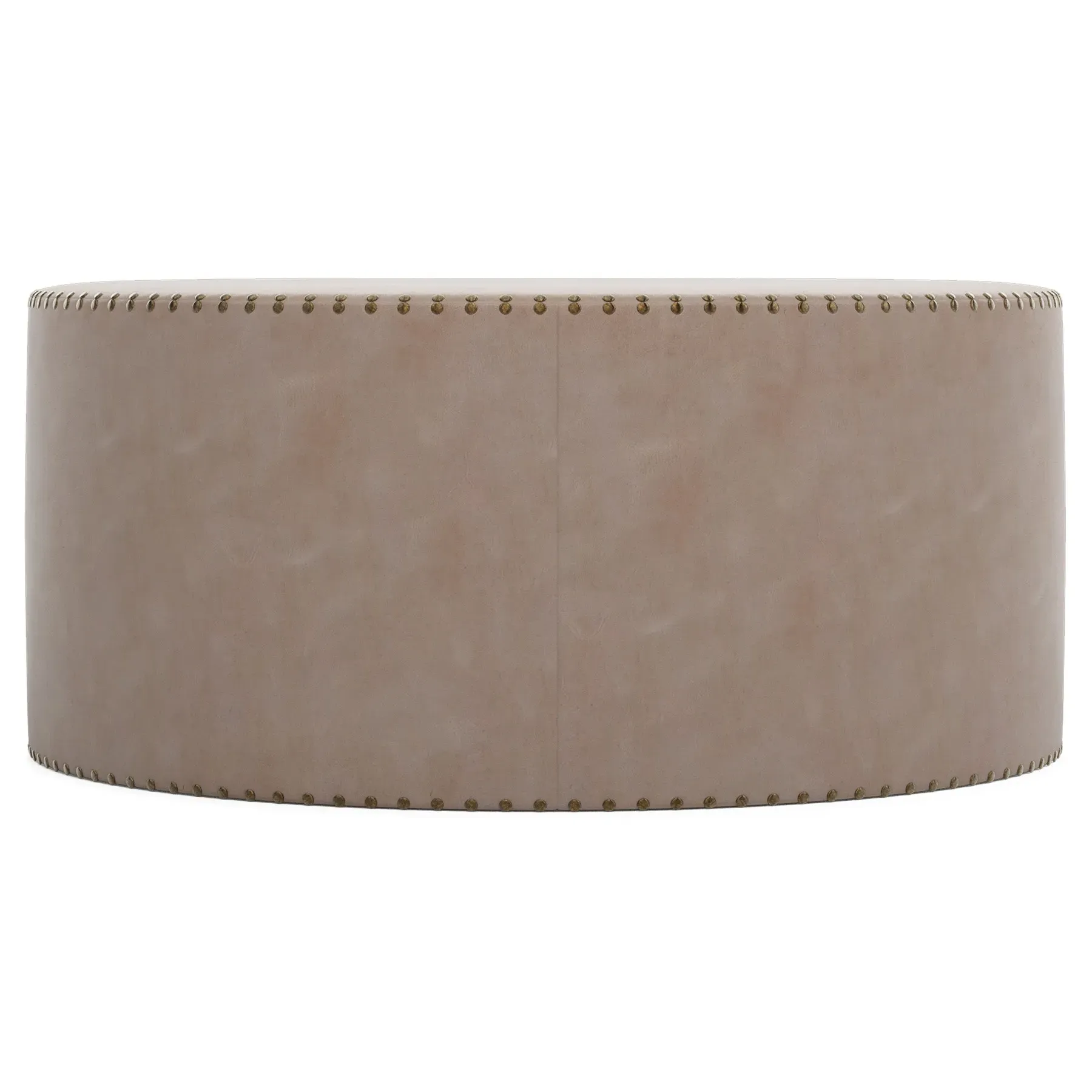 Nylah Square Leather Ottoman - Clay image