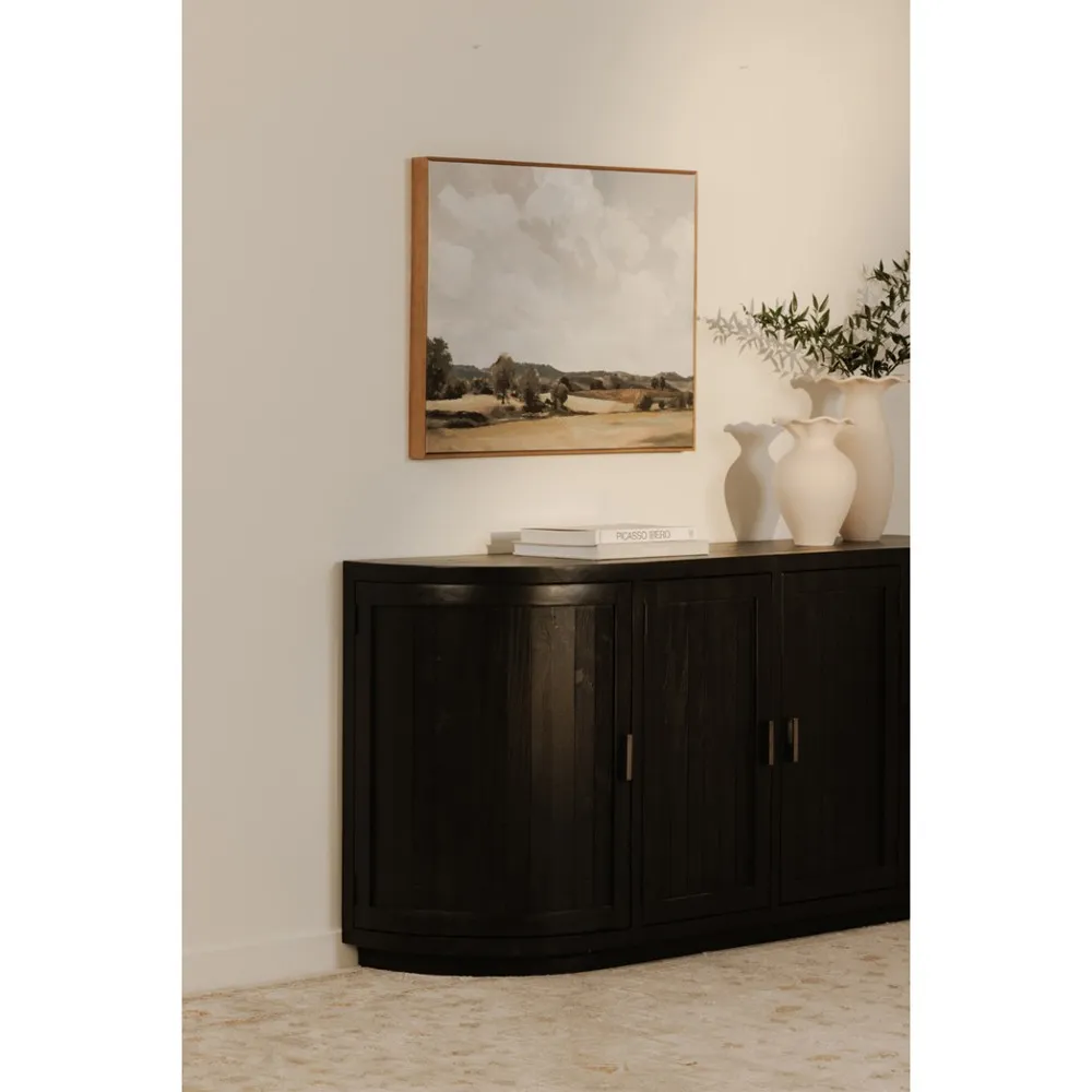 Nymeria Sideboard - Black, Reclaimed Pine