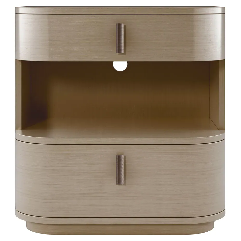 Oaklyn 2 Drawer Nightstand - Beige, Birch Wood image