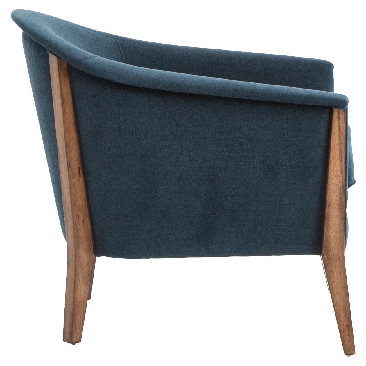 Oana Rolled Edge Arm Chair - Blue, Polyester