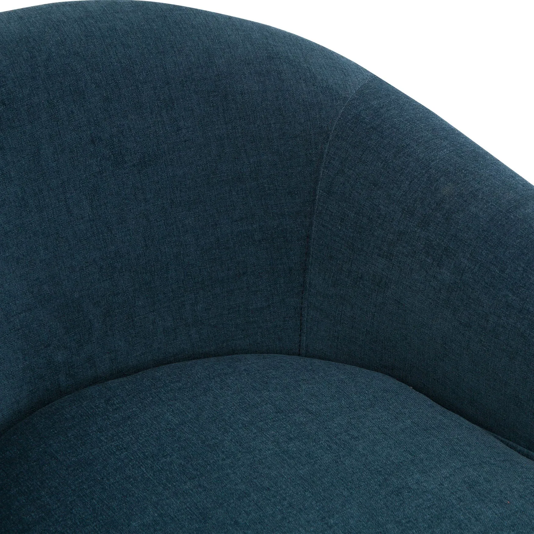 Oana Rolled Edge Arm Chair - Blue, Polyester