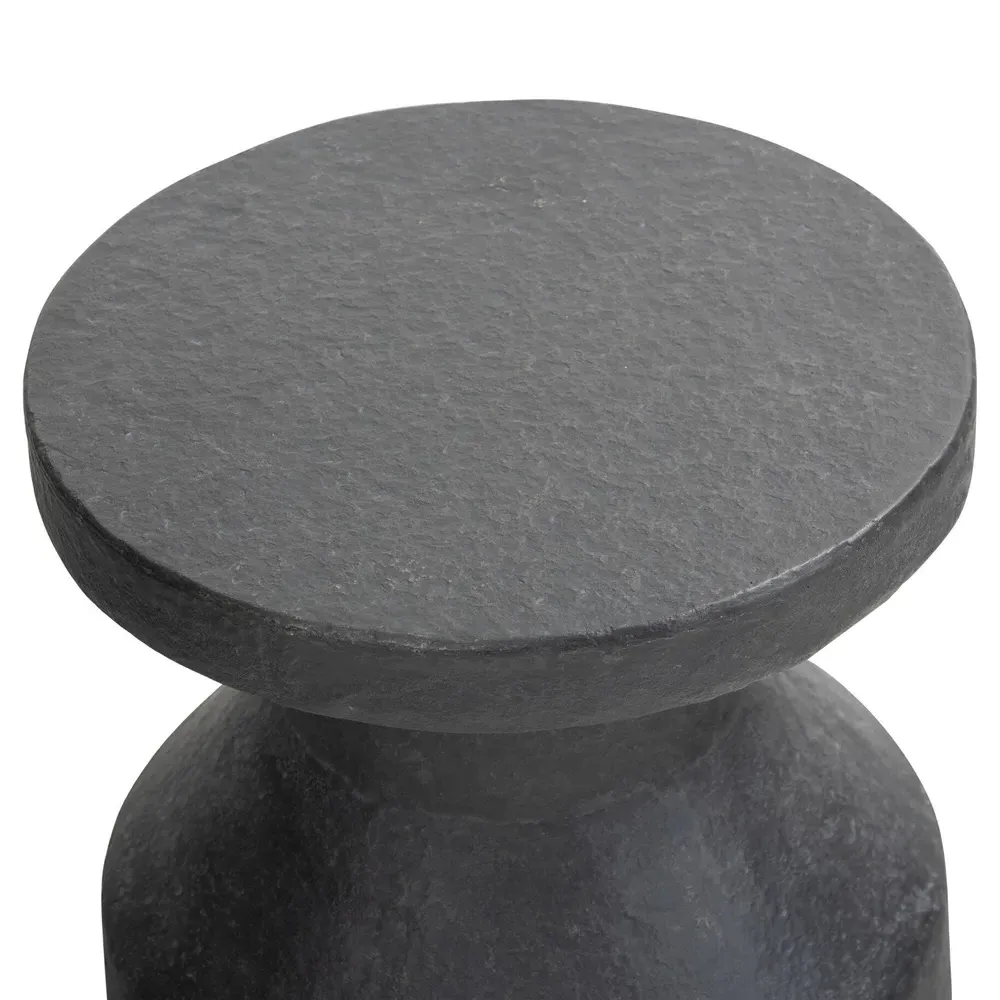 Oberlin Outdoor End Table - Graphite Grey, Concrete