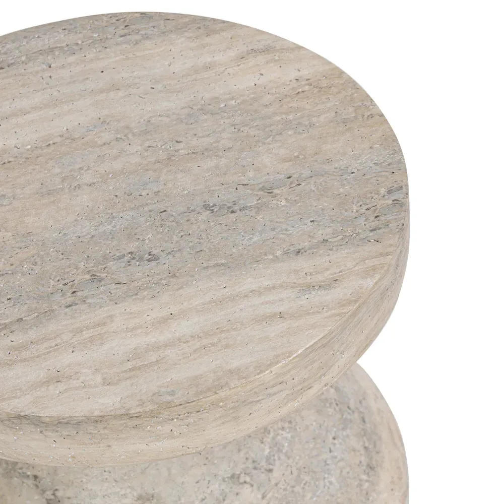 Oberlin Outdoor End Table - Sandy Grey, Concrete