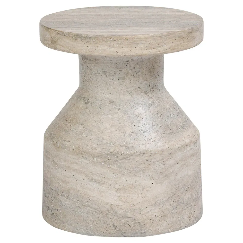 Oberlin Outdoor End Table - Sandy Grey, Concrete image