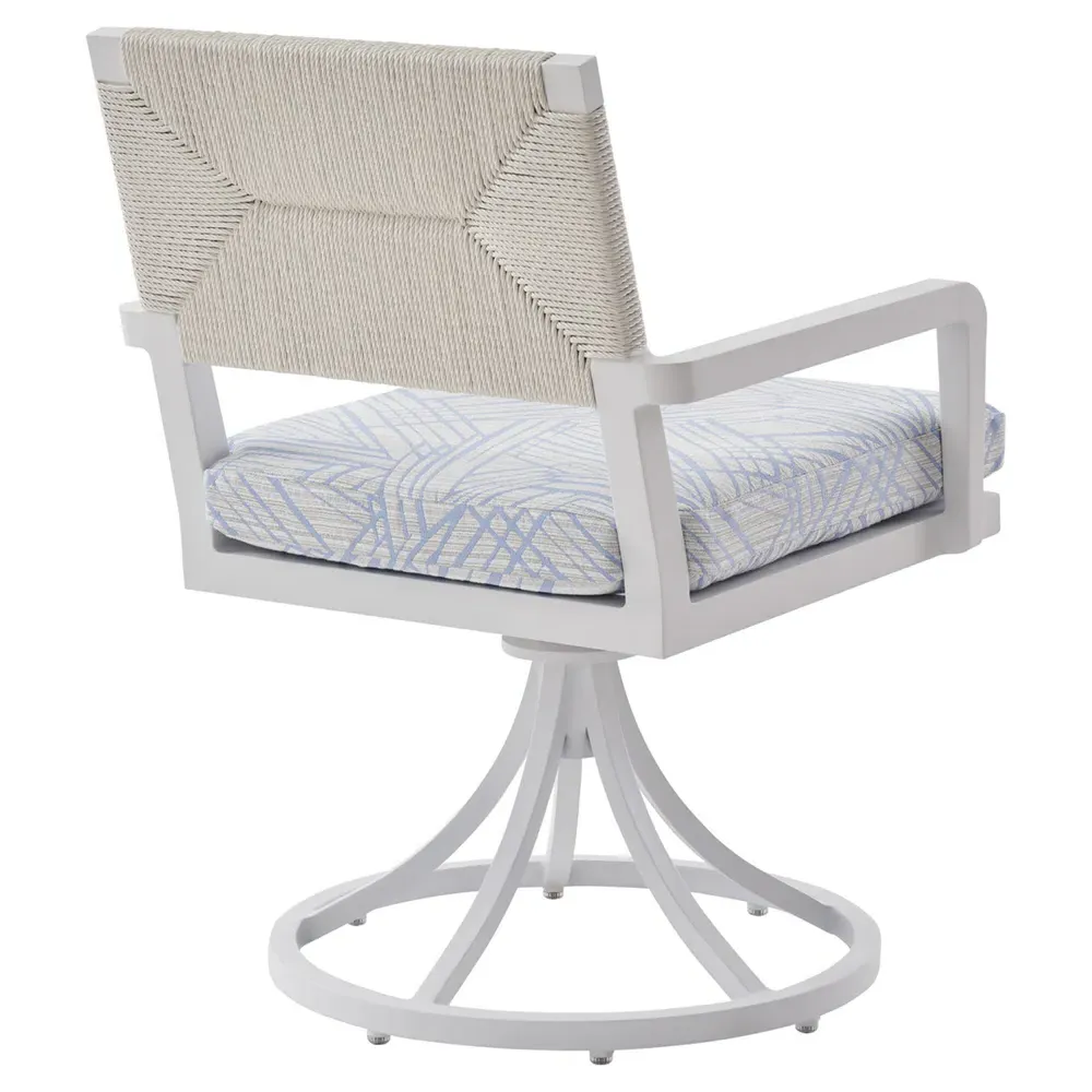 Ocean Breeze Promenade Swivel Dining Chair - White
