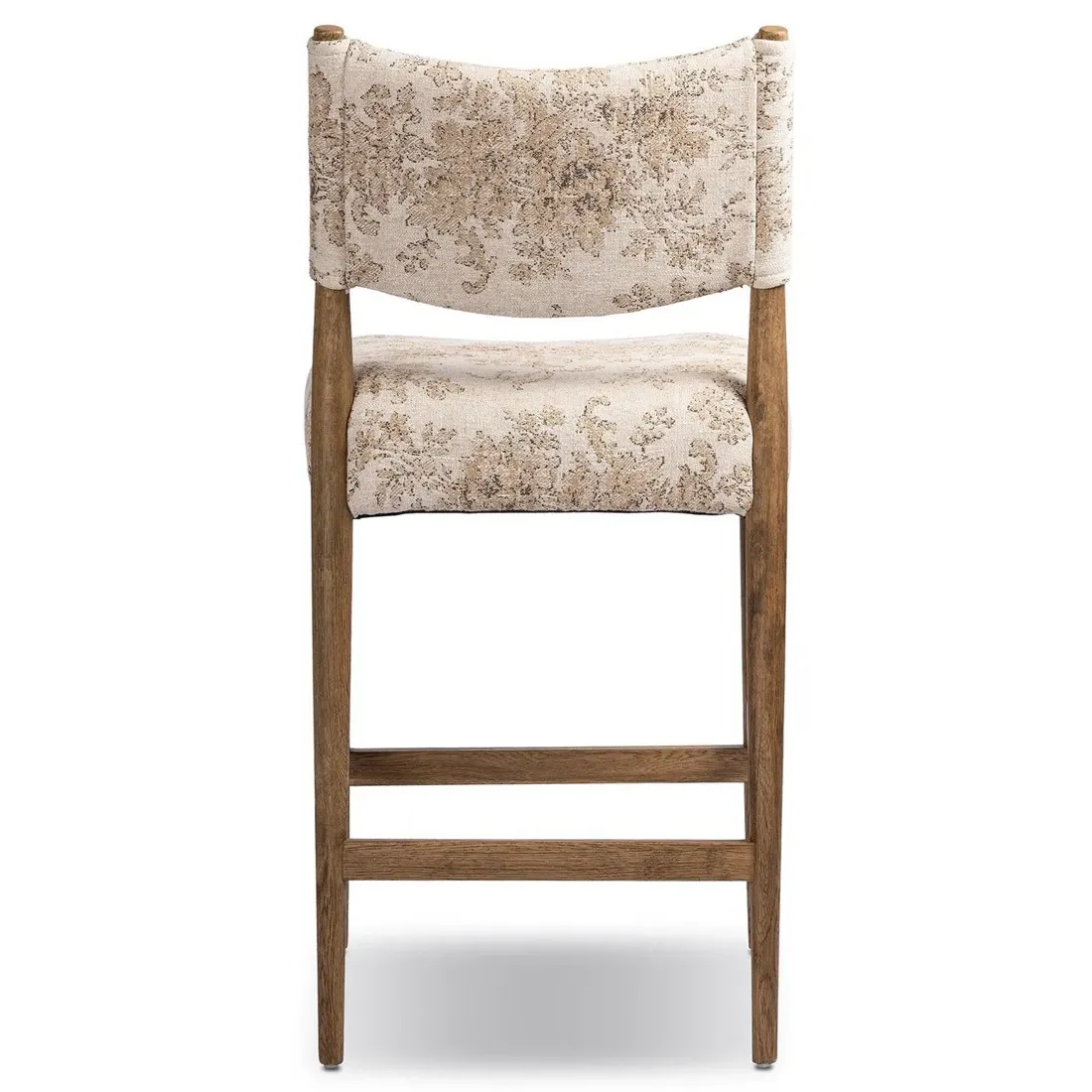 Odelia Counter Stool - Beige Printed, Oak Wood