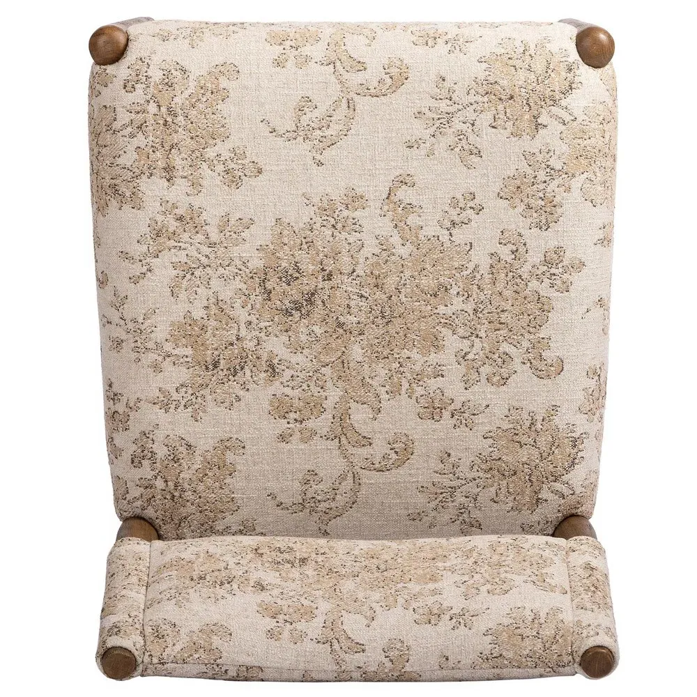 Odelia Counter Stool - Beige Printed, Oak Wood