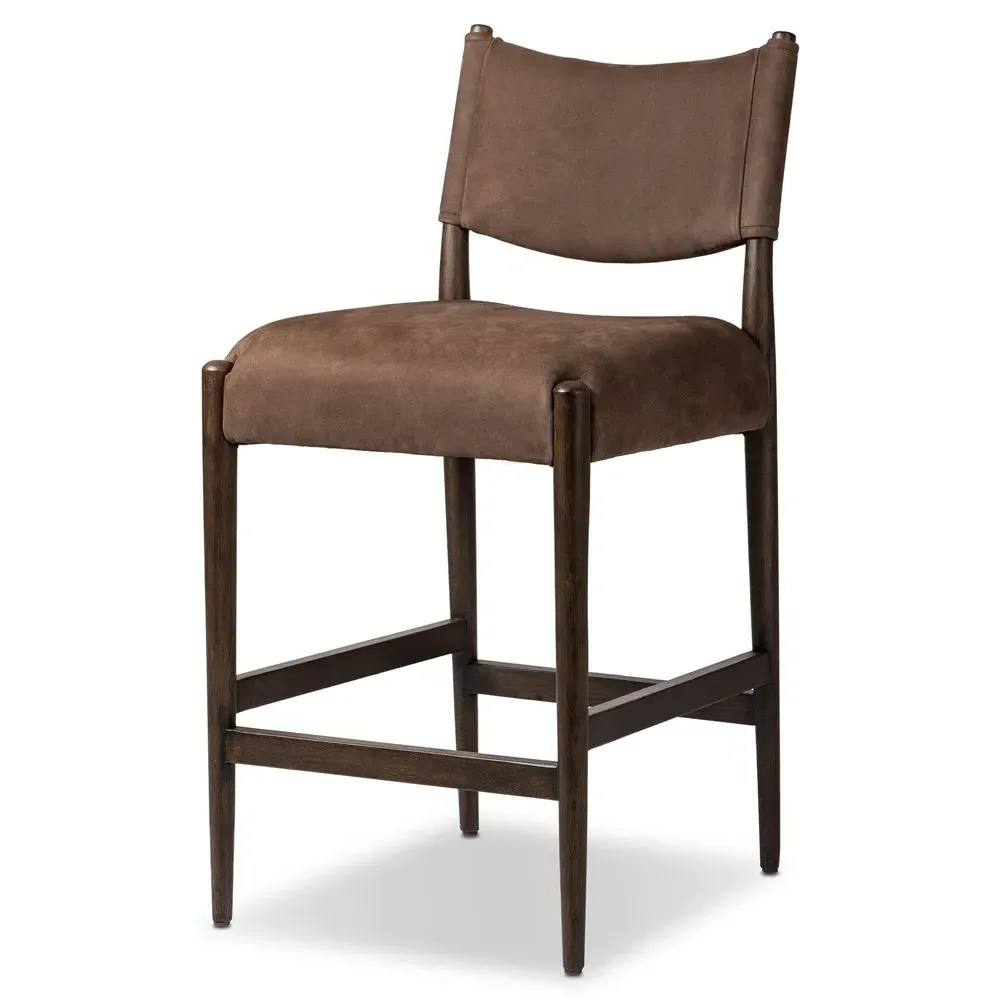 Odelia Counter Stool - Brown, Oak