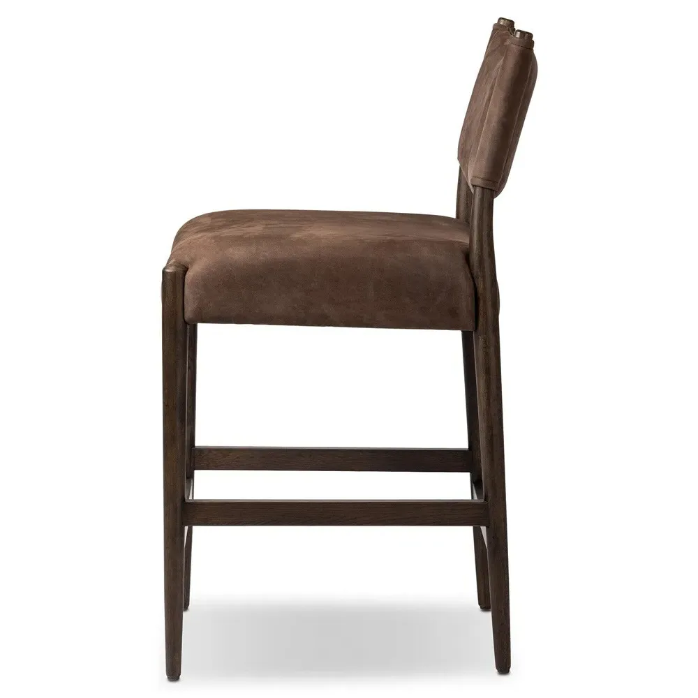 Odelia Counter Stool - Brown, Oak