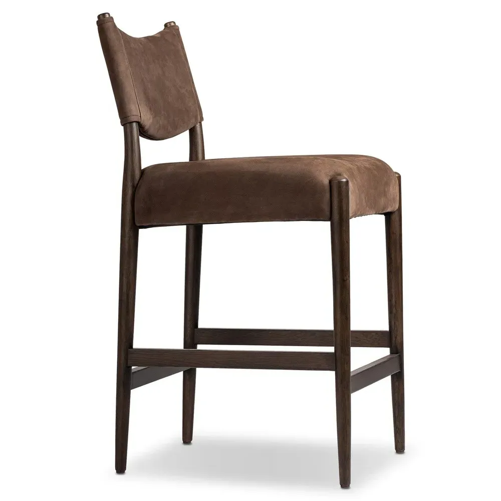 Odelia Counter Stool - Brown, Oak