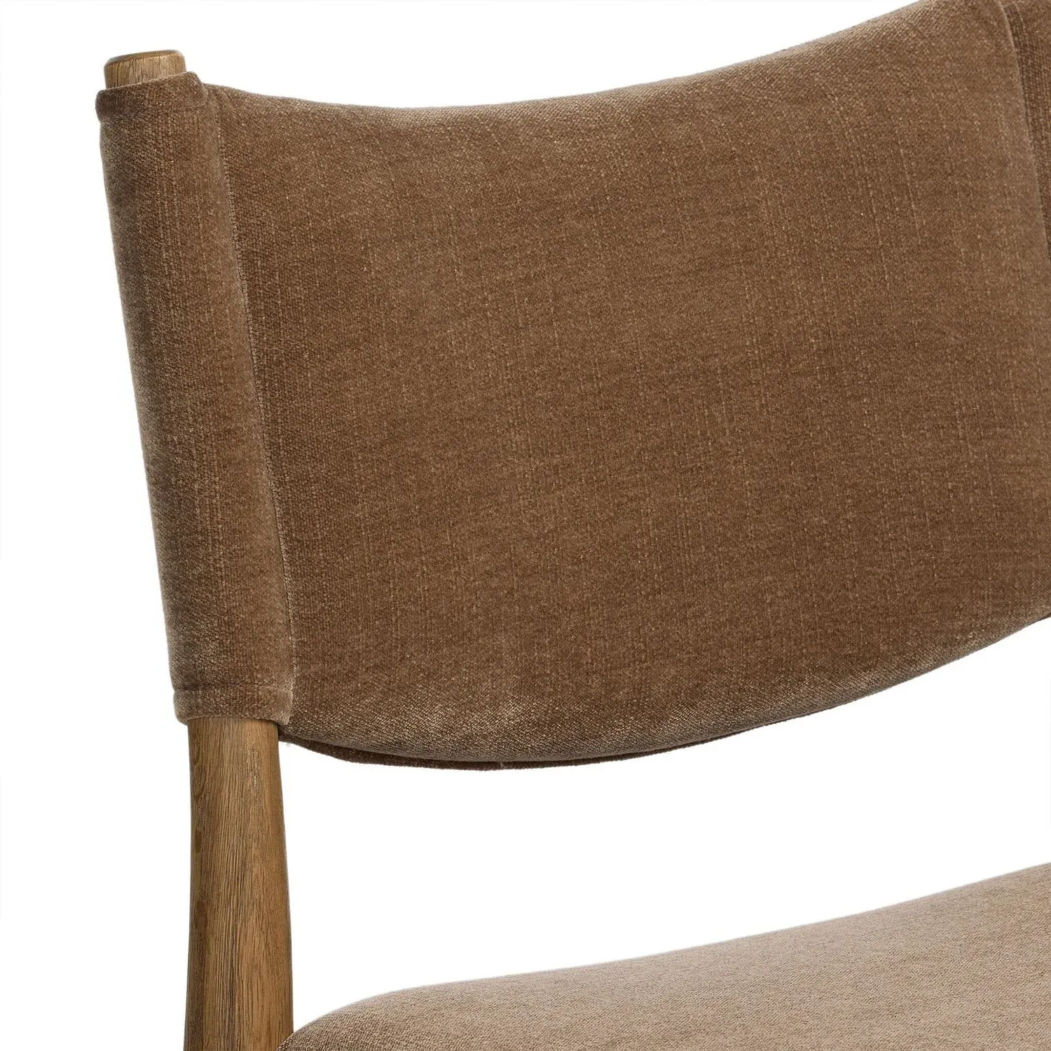 Odelia Counter Stool - Brown, Velvet