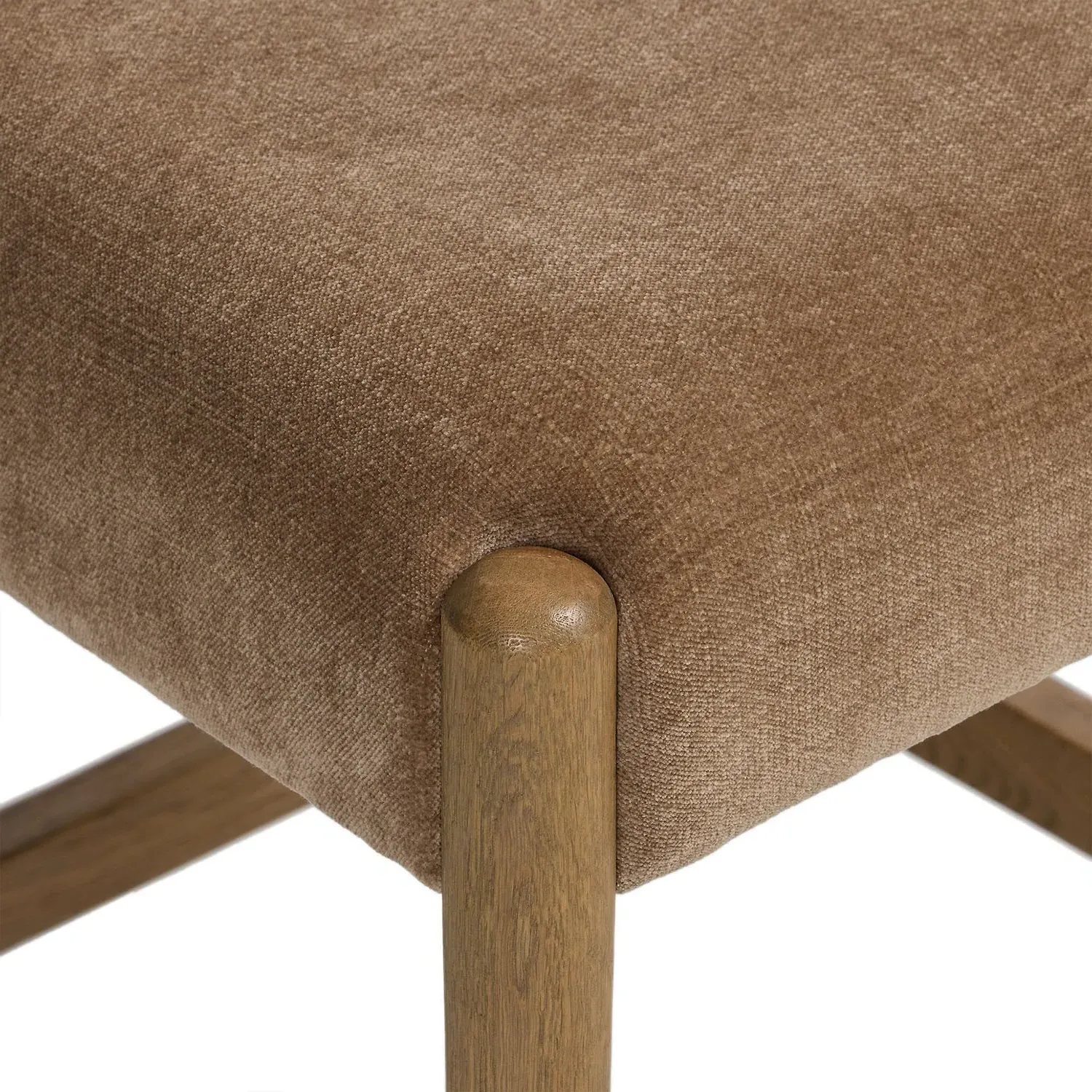 Odelia Counter Stool - Brown, Velvet