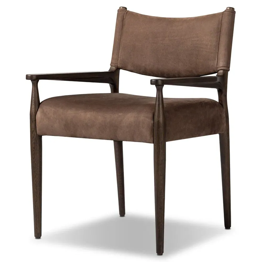 Odelia Dining Arm Chair - Brown, Oak