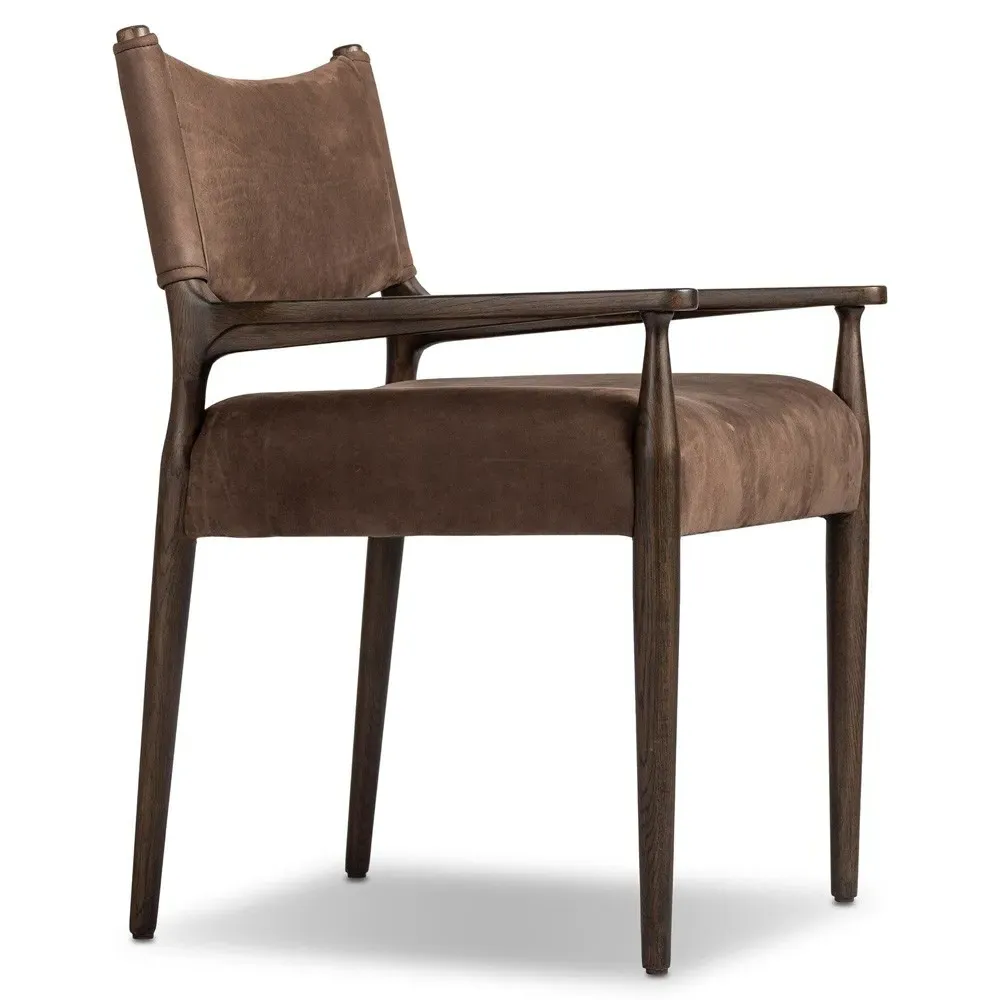 Odelia Dining Arm Chair - Brown, Oak