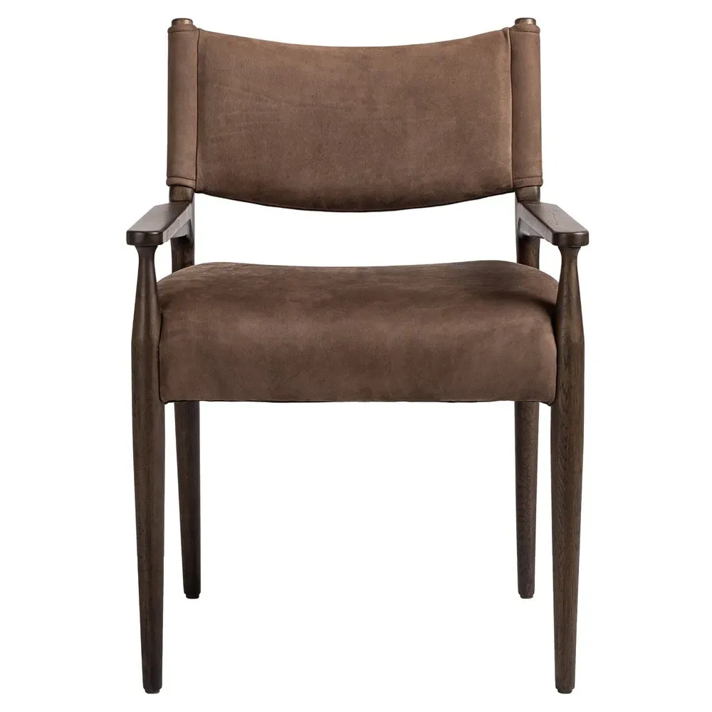 Odelia Dining Arm Chair - Brown, Oak