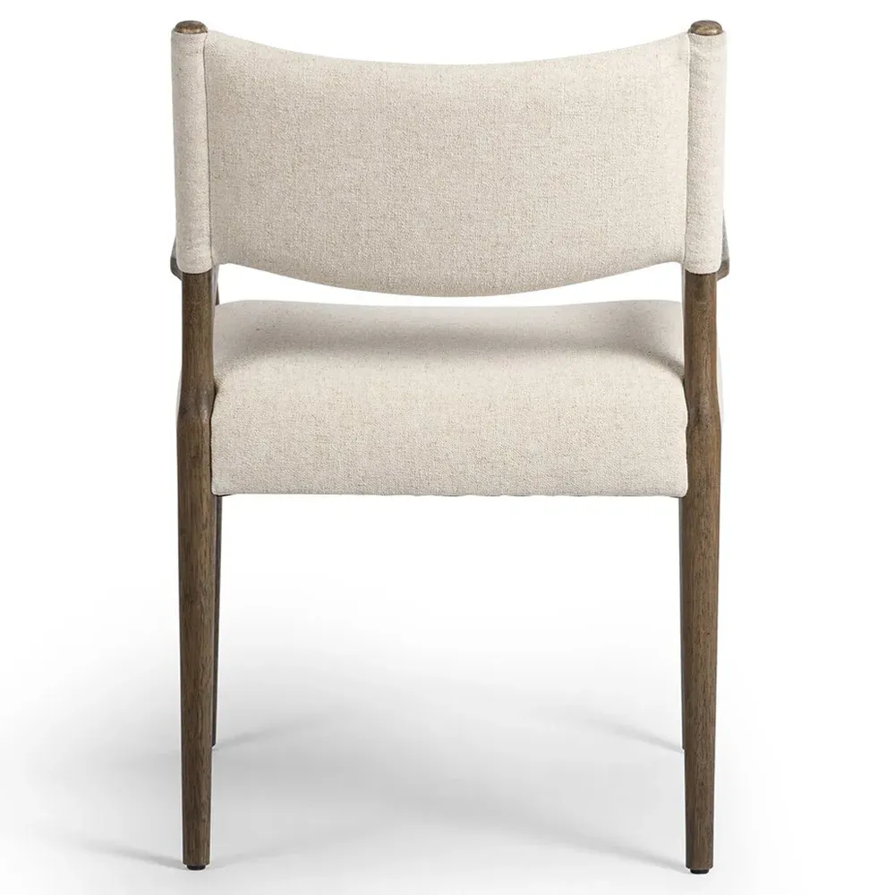 Odelia Dining Arm Chair - Cream, Parawood