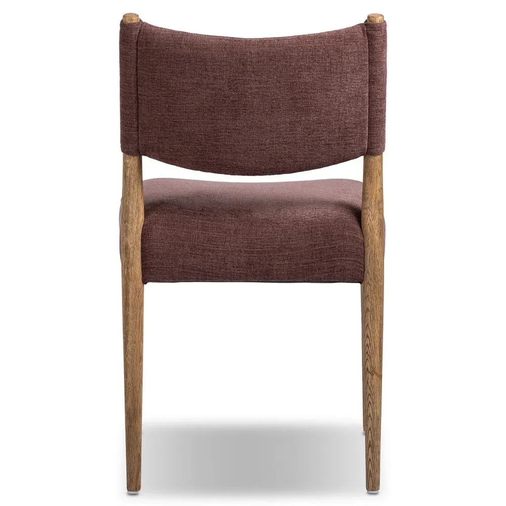 Odelia Dining Chair - Maroon, Velvet