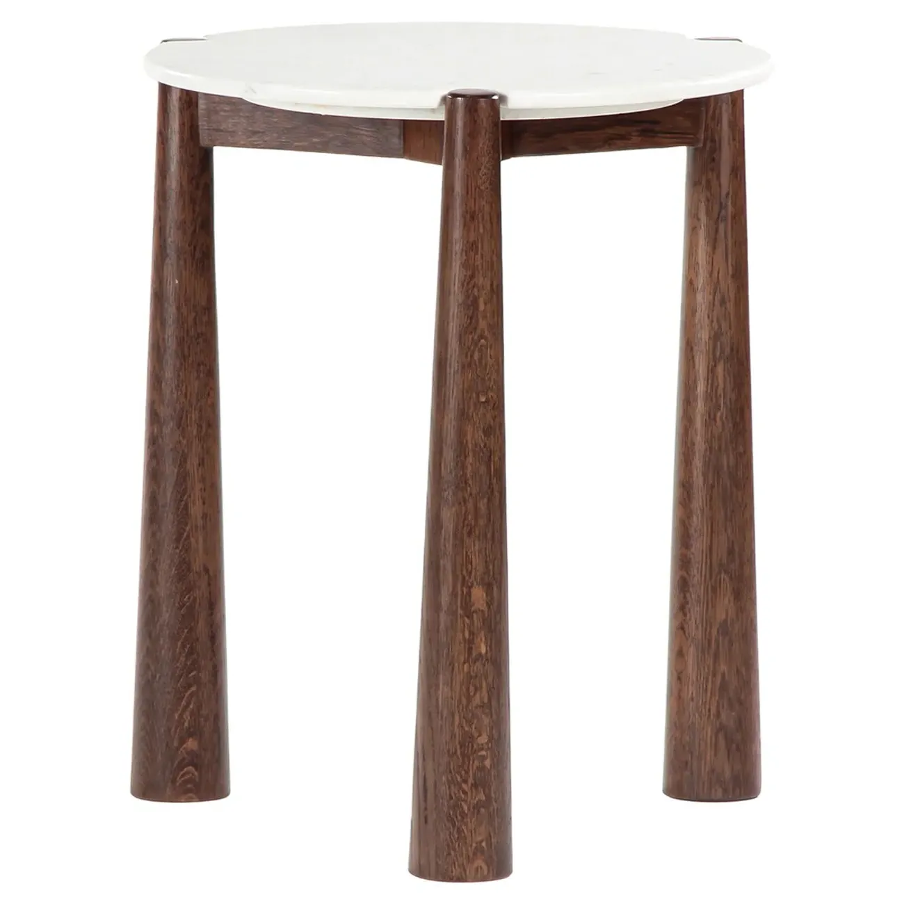 Odetta Round Side Table - Brown, Oak image