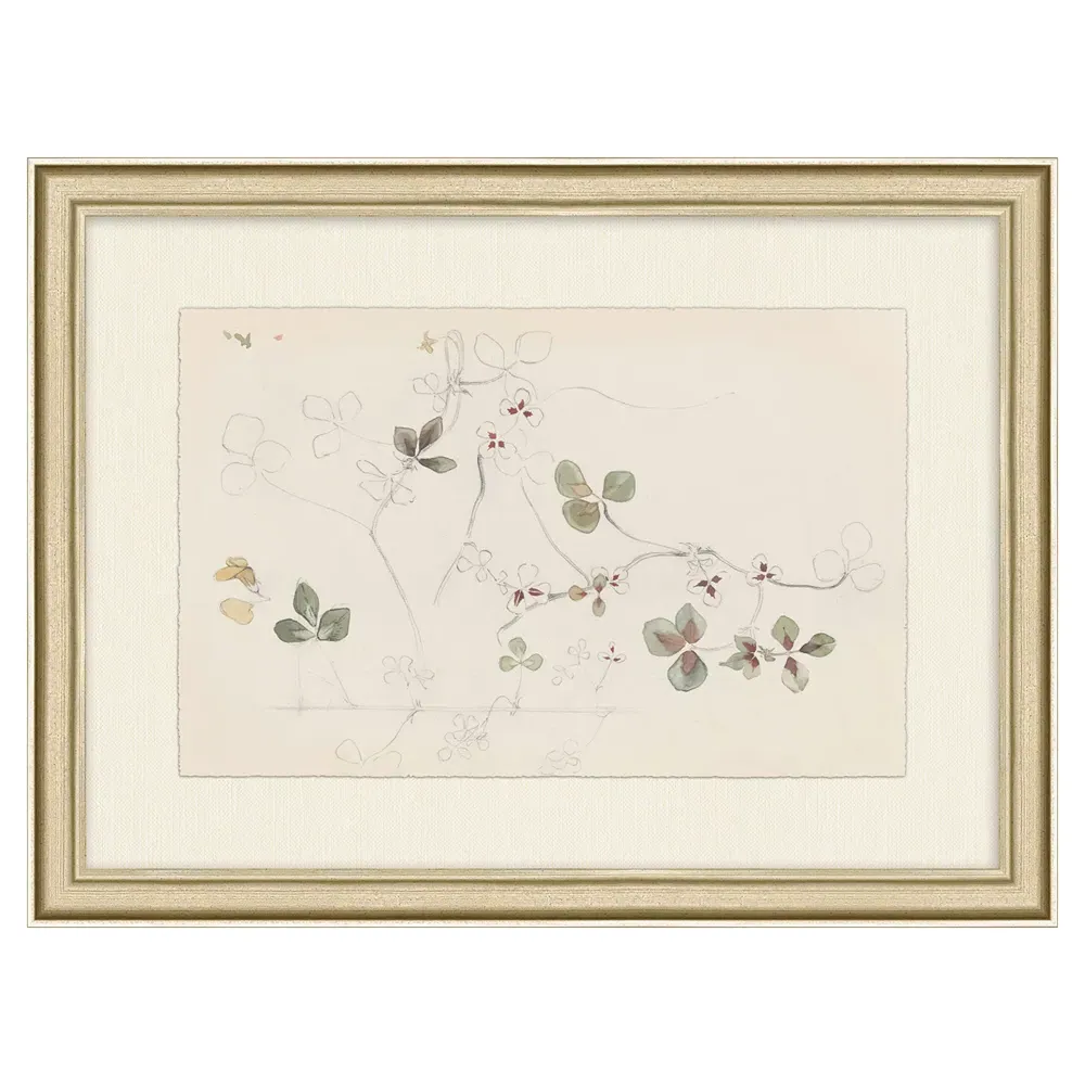 Odette Floral & Botanical Frame Painting - Green, Silver