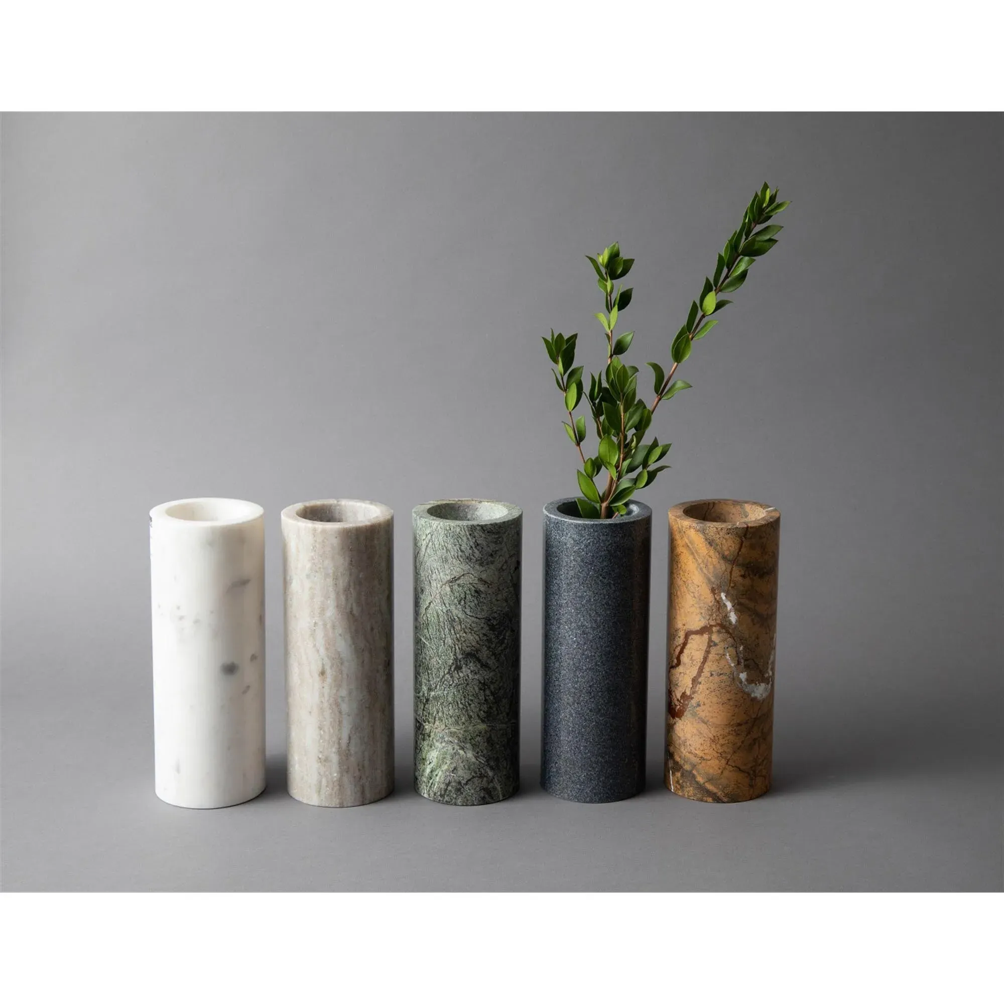 Odeya Decorative Vase - White, Marble