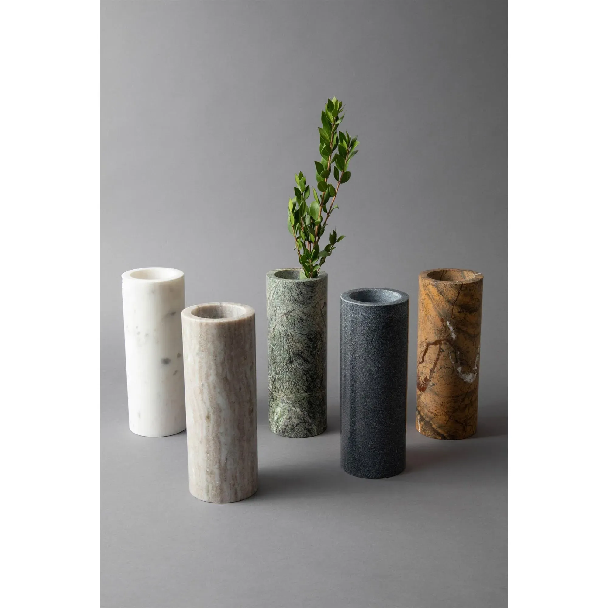 Odeya Decorative Vase - White, Marble