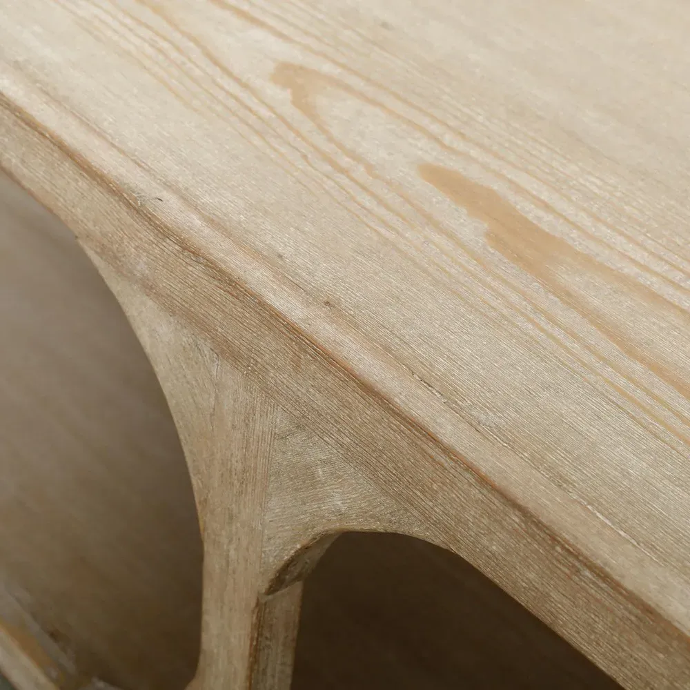 Odilia Rectangular Coffee Table - White, Pine Wood