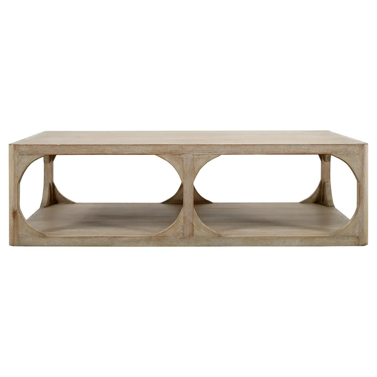 Odilia Rectangular Coffee Table - White, Pine Wood image