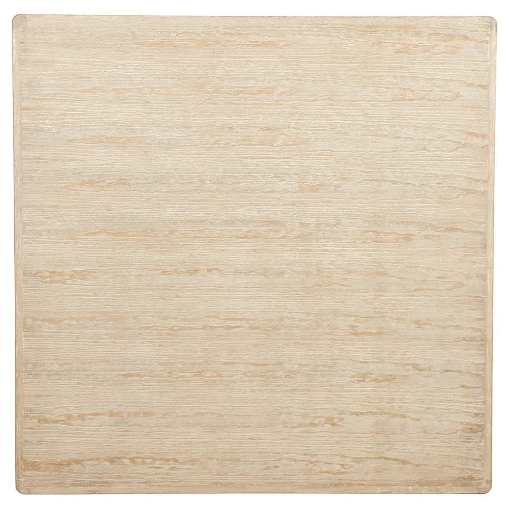 Odilia Square Coffee Table - White, Pine Wood