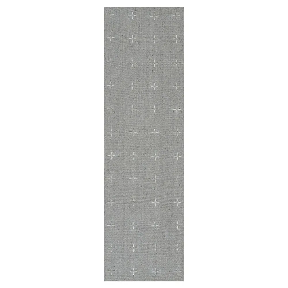 Odira Geometric Patterned Rug - Light Blue, Wool image