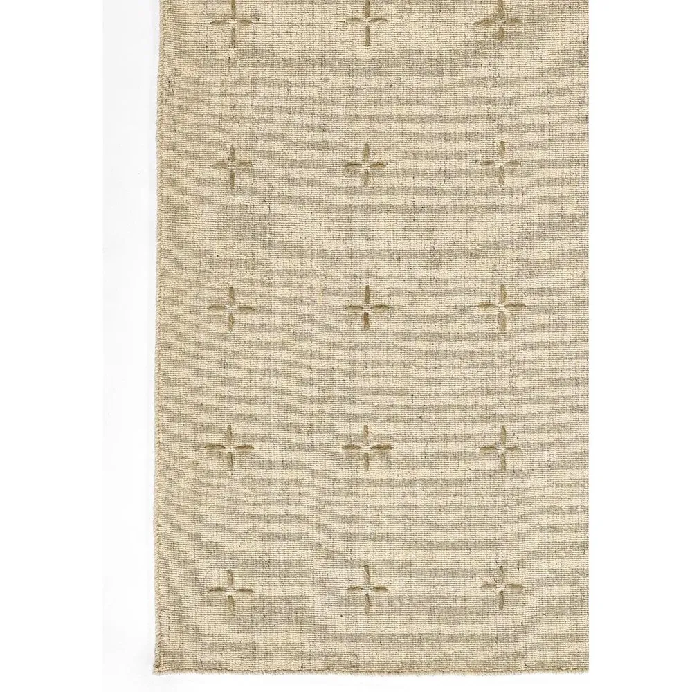 Odira Geometric Patterned Rug - Natural, Wool