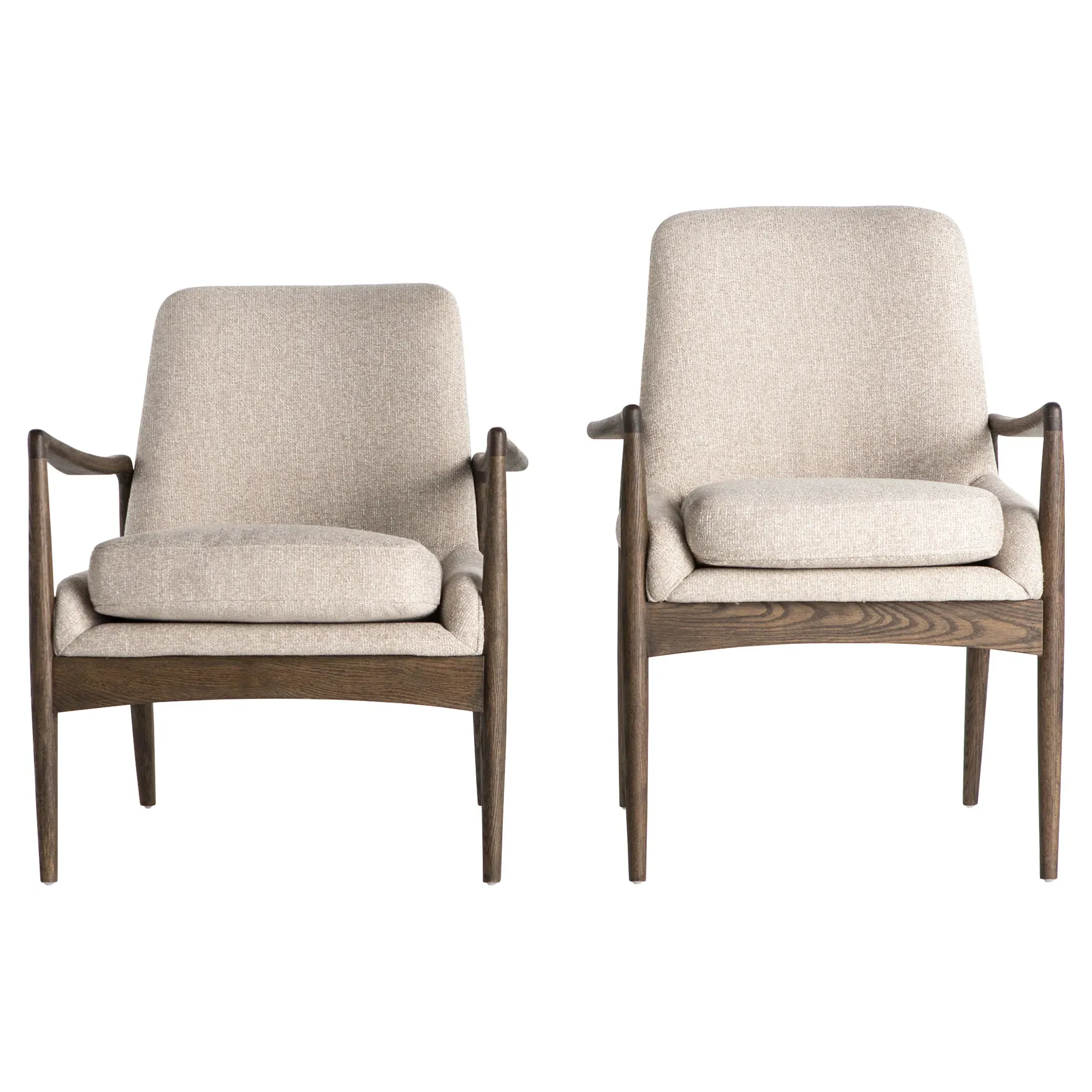 Olena Arm Chair - Beige, Oak