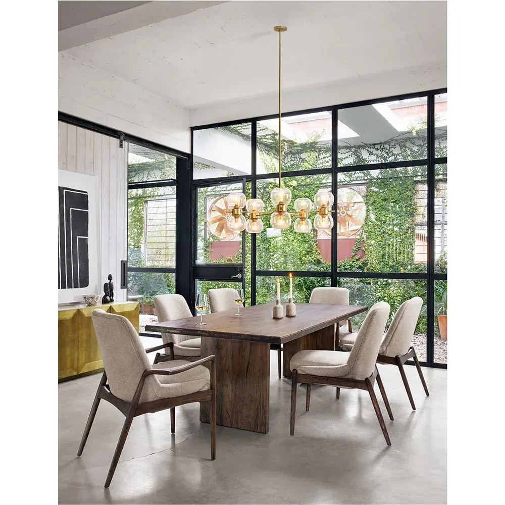 Olena Dining Arm Chair - Beige, Oak