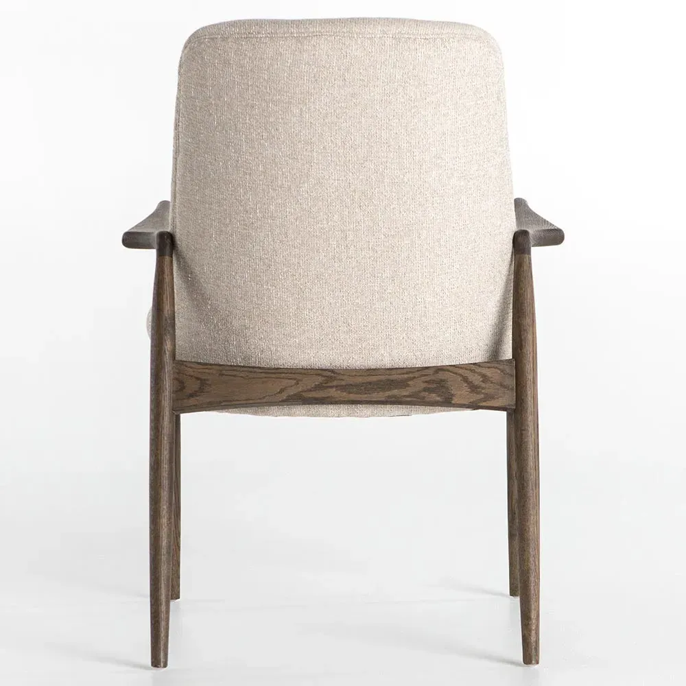 Olena Dining Arm Chair - Beige, Oak
