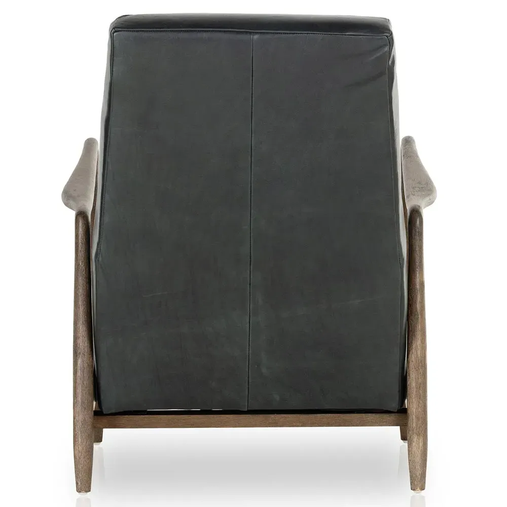 Olena Recliner Arm Chair - Black, Leather