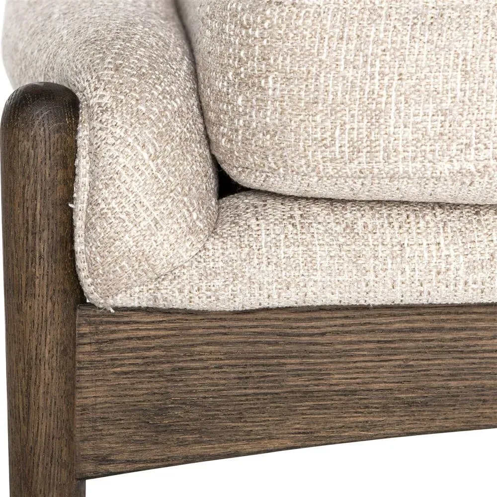 Olena Upholstered Dining Chair - Beige, Oak