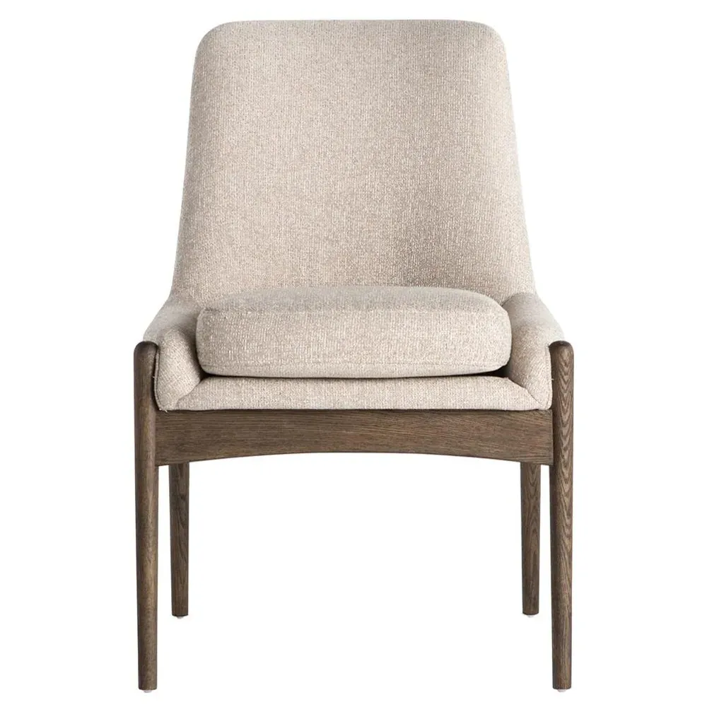 Olena Upholstered Dining Chair - Beige, Oak image