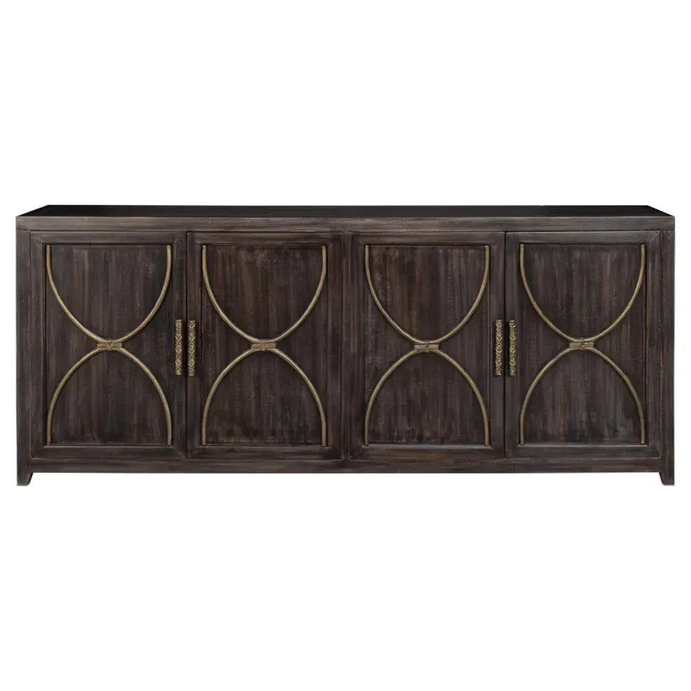 Olga Credenza - Brown, Acacia Wood