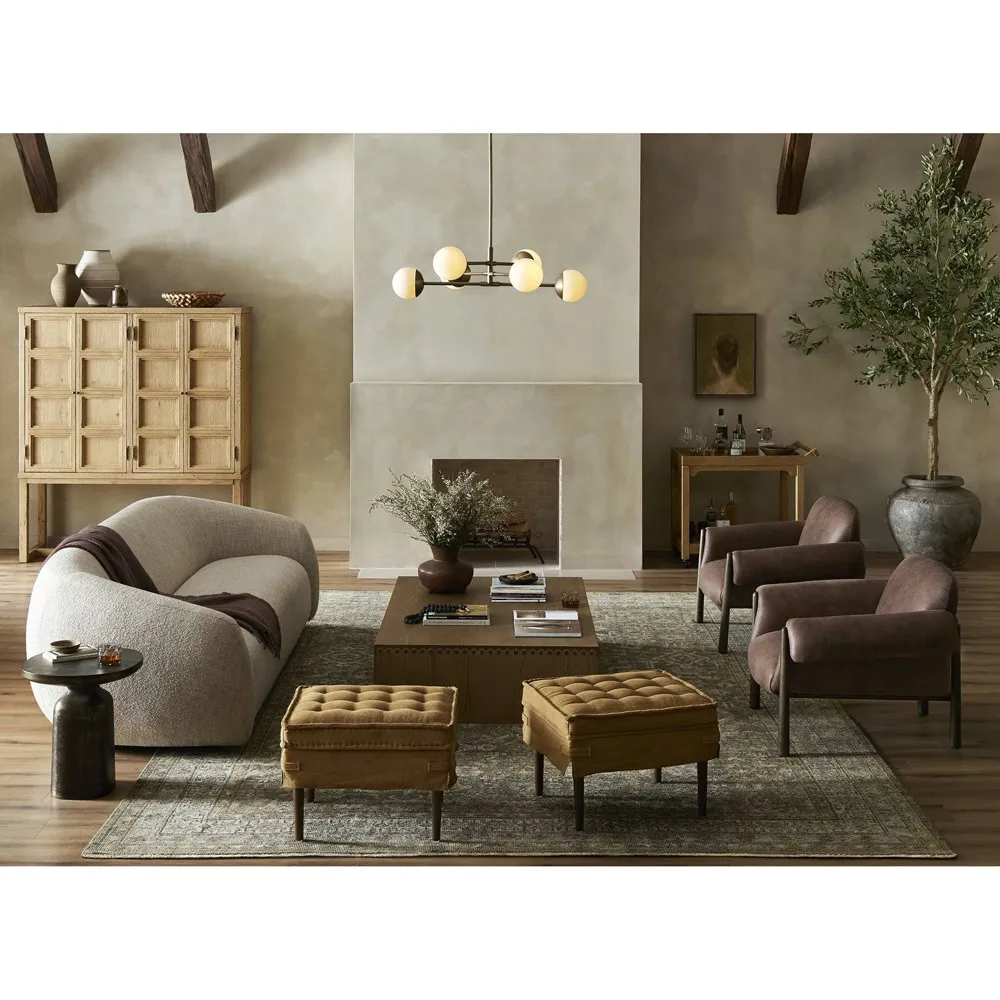 Olia Club Chair - Brown, Leather