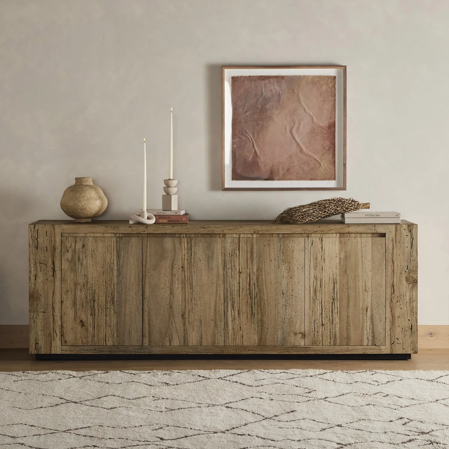 Oliver 4 Door Sideboard - Brown, Oak