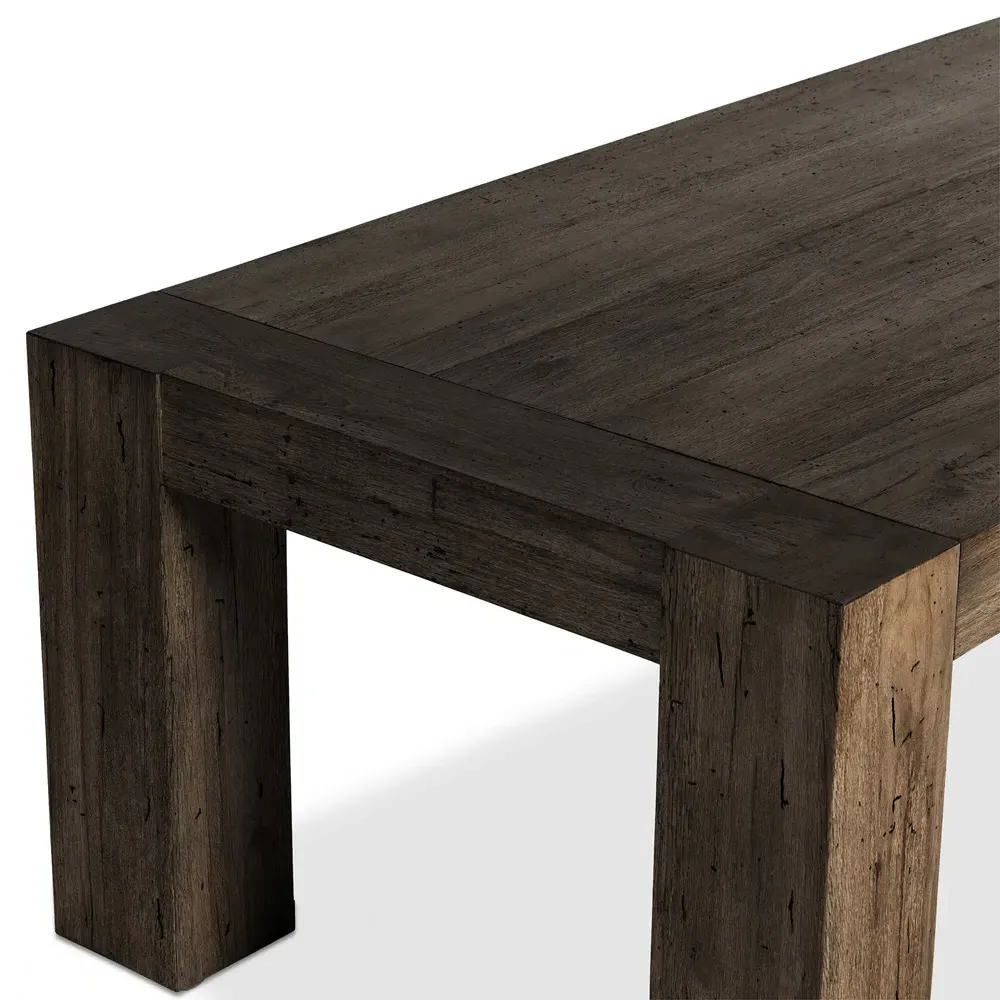 Oliver Large Rectangular Dining Table - Dark Brown, Oak