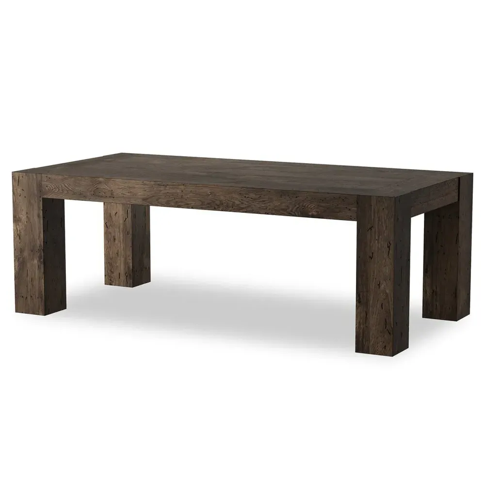 Oliver Small Rectangular Dining Table - Dark Brown, Oak
